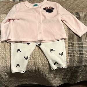 Disney Pink and Cream Pajama Set with Mouse Ears